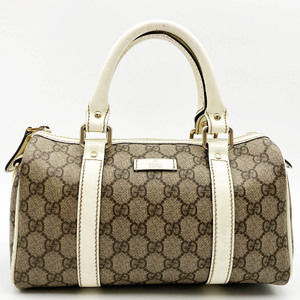 Gucci Mini Boston Bag GG Supreme Brown White